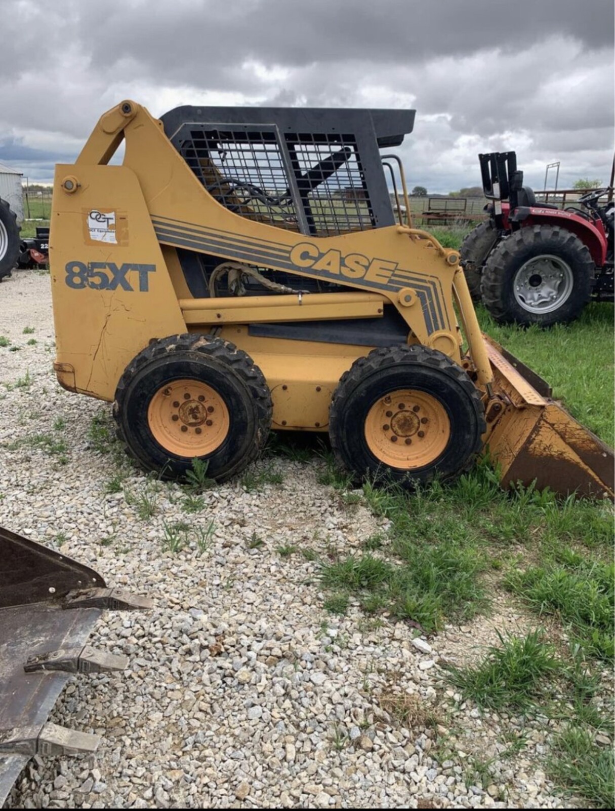 Older Case skid steer that may be parked after the job is done and no longer earning money